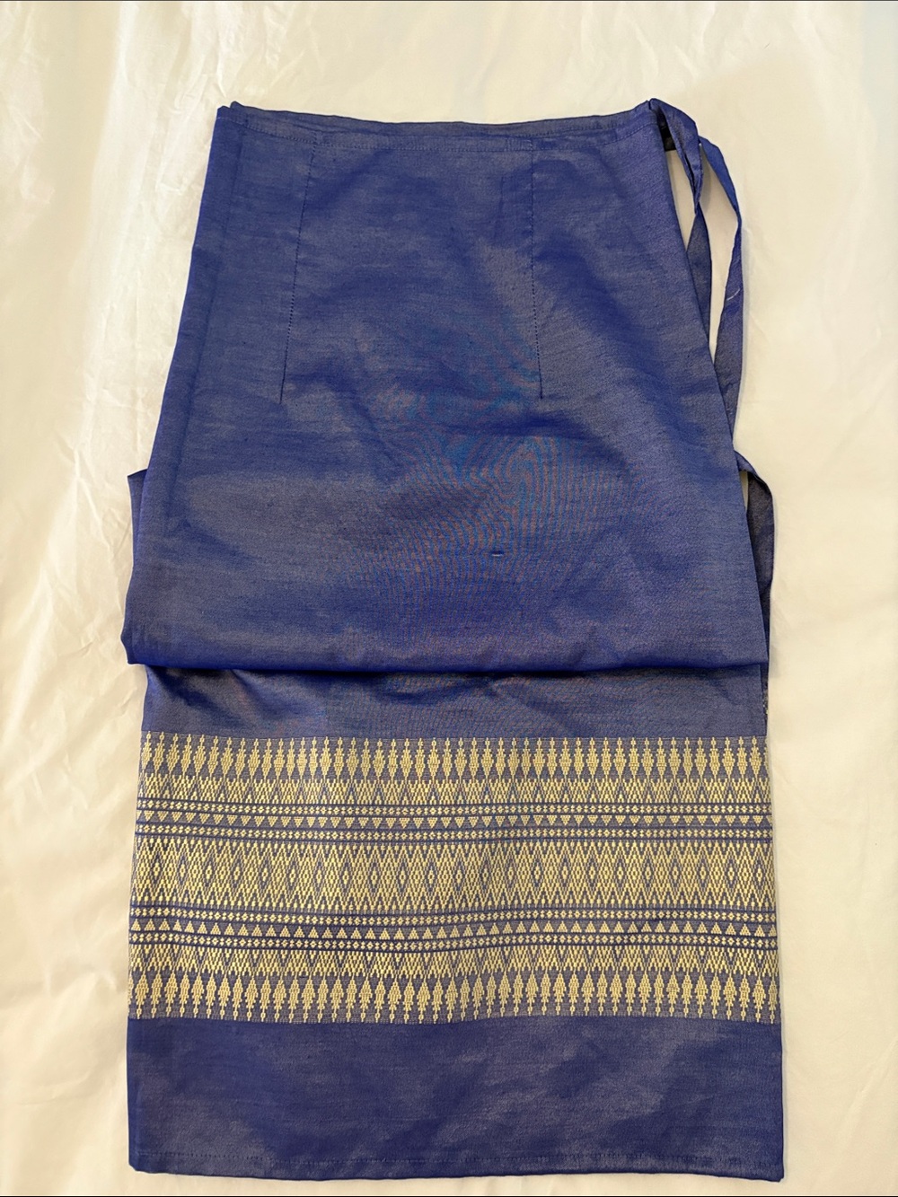 Wrap Skirt Lavender with Gold Geometric Border